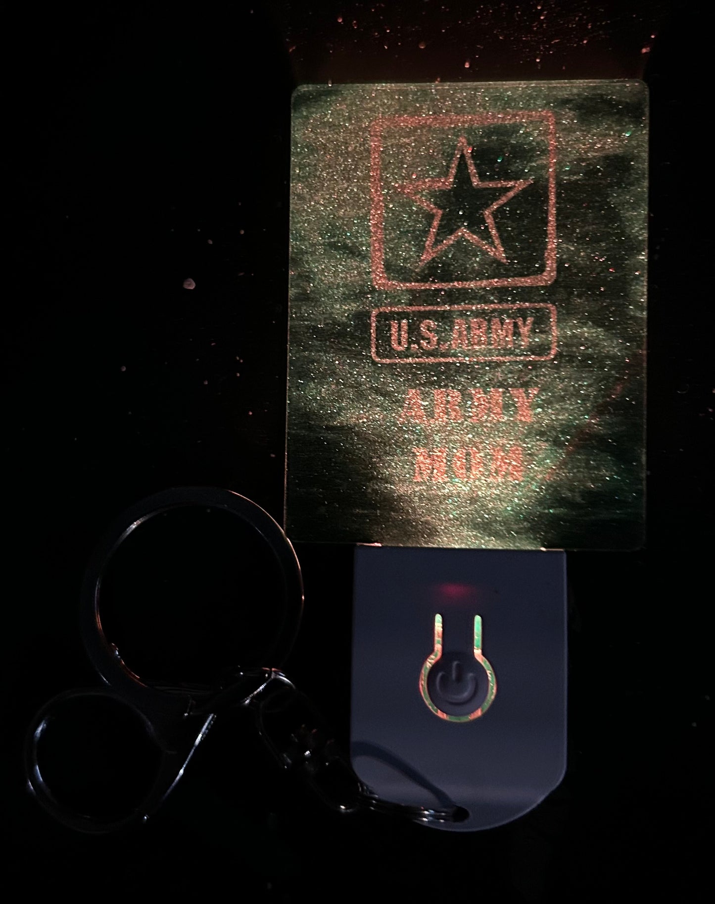 Army LED Light up Keychain