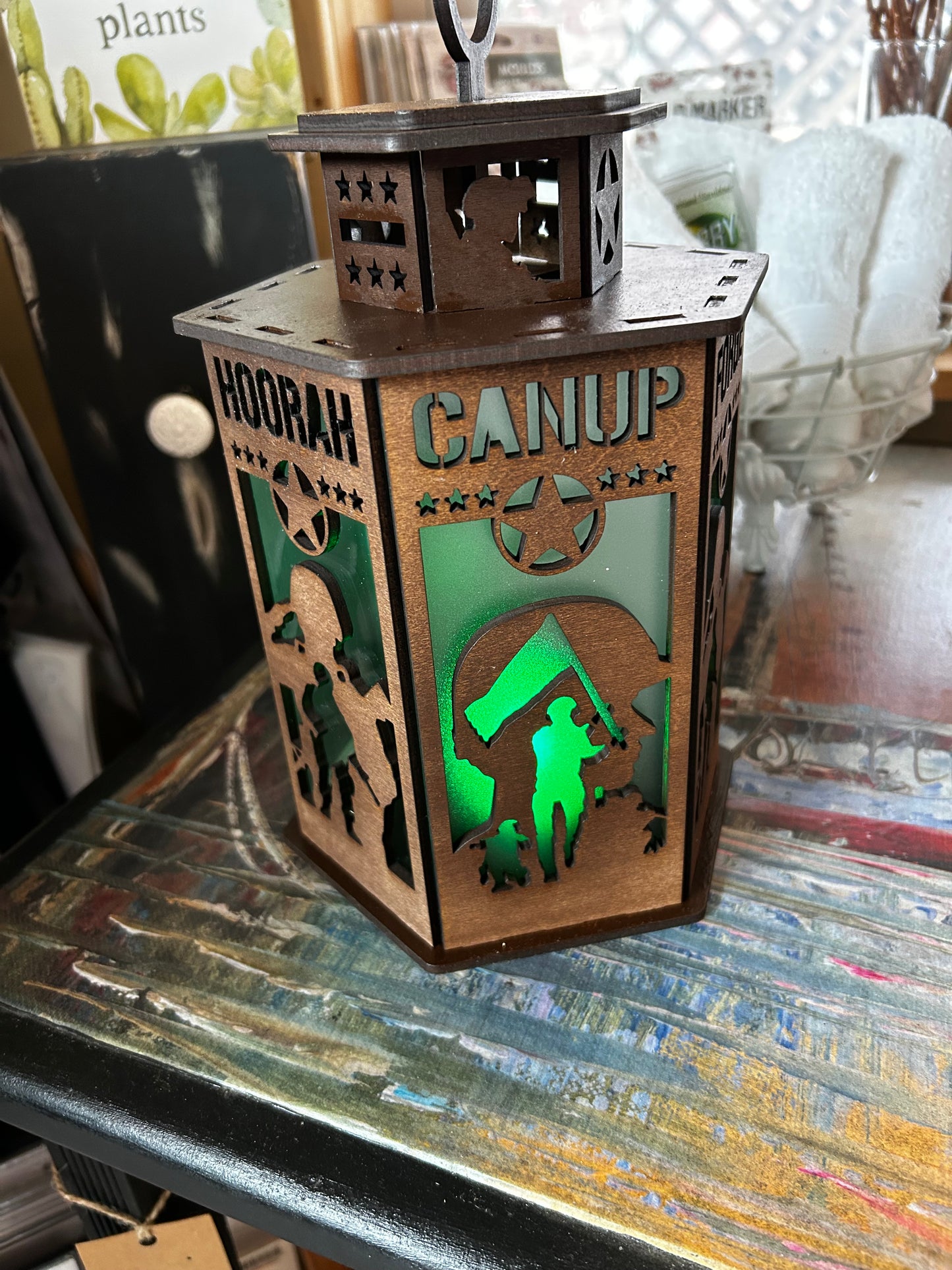 Personalized Wooden Forge Lantern